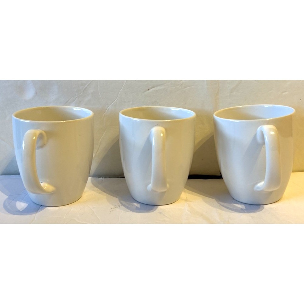Corelle Coffee Tea Mug Cup White Coordinates Stoneware 4" Cups (Lot of 3) - Picture 2 of 6
